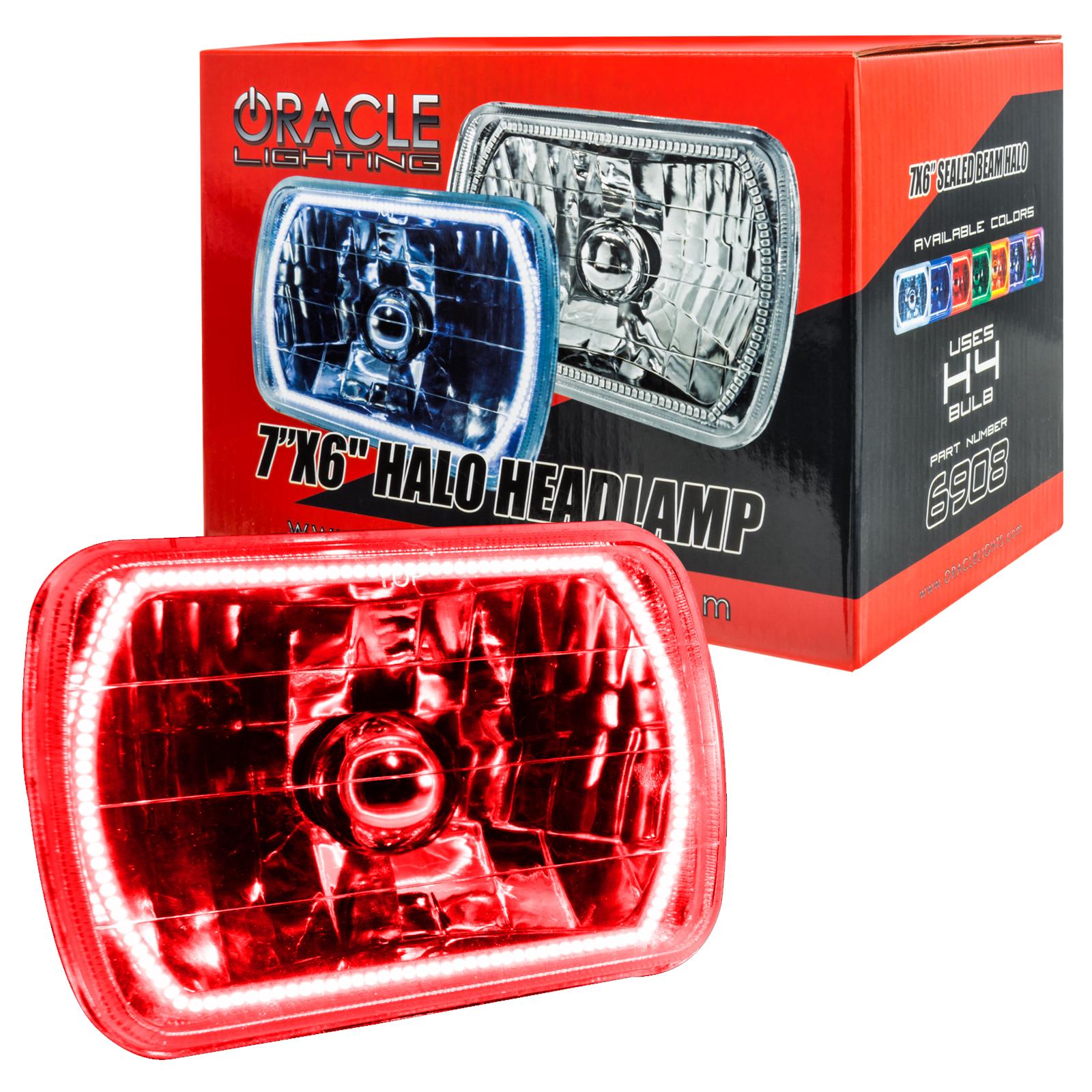 Oracle Lighting Pre-Installed Lights 7X6 In. Sealed Beam, Red - 6908-003