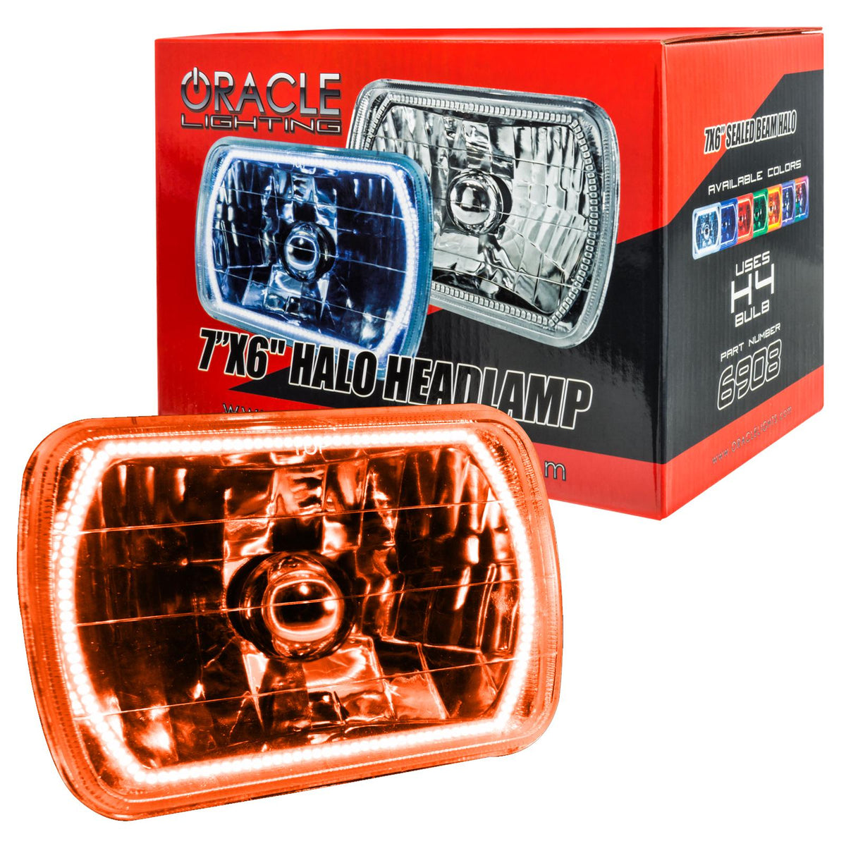 Oracle Lighting Pre-Installed Lights 7X6 In. Sealed Beam, Amber - 6908-005