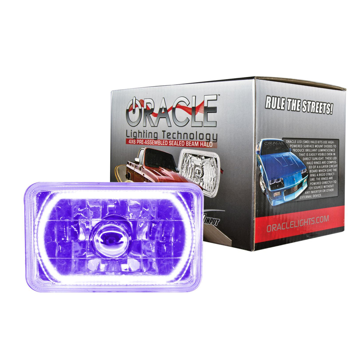 Oracle Lighting Pre-Installed Lights 4X6 In. Sealed Beam, Uv/Purple - 6909-007