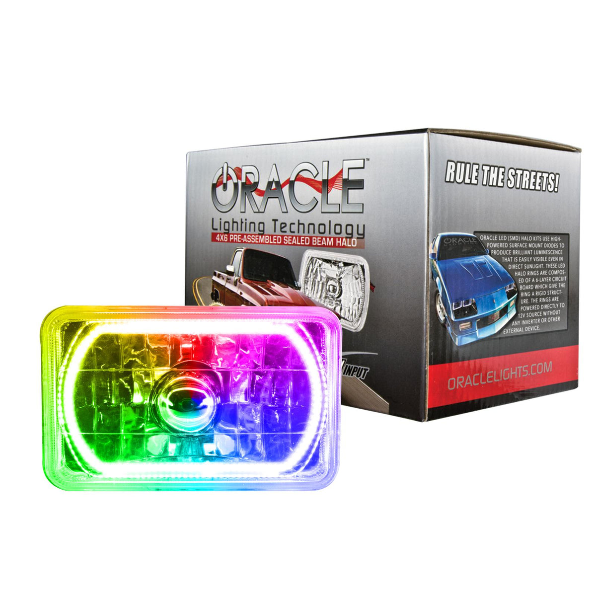 Oracle Lighting Pre-Installed Lights 4X6 In. Sealed Beam, Colorshift - 6909-333