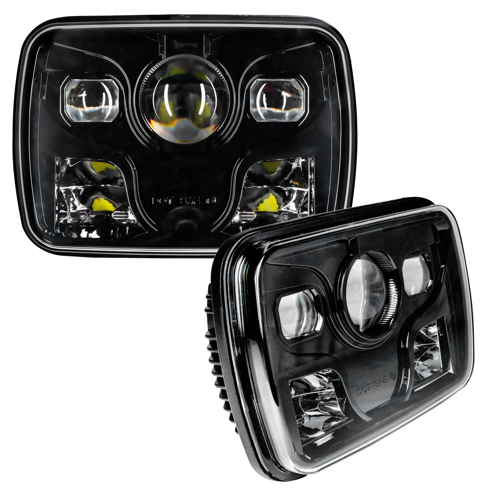 Oracle Lighting 7X6 In. 40W Replacement Led Headlight, Black Bezel, 6000K, Pair - 6919-001