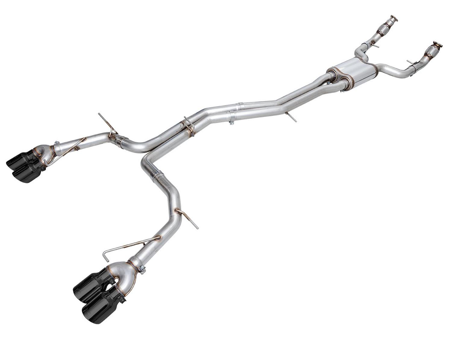 AWE Track Edition for Audi C8 S6/S7 - Diamond Black Tips - 3020-43109