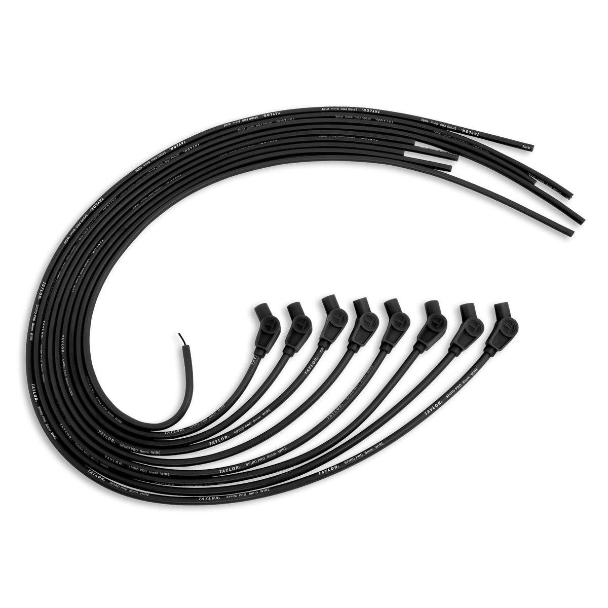 TAYLOR CABLE 8mm Spiro-Pro univ 8cyl 135 black Spark Plug Wires - 73053