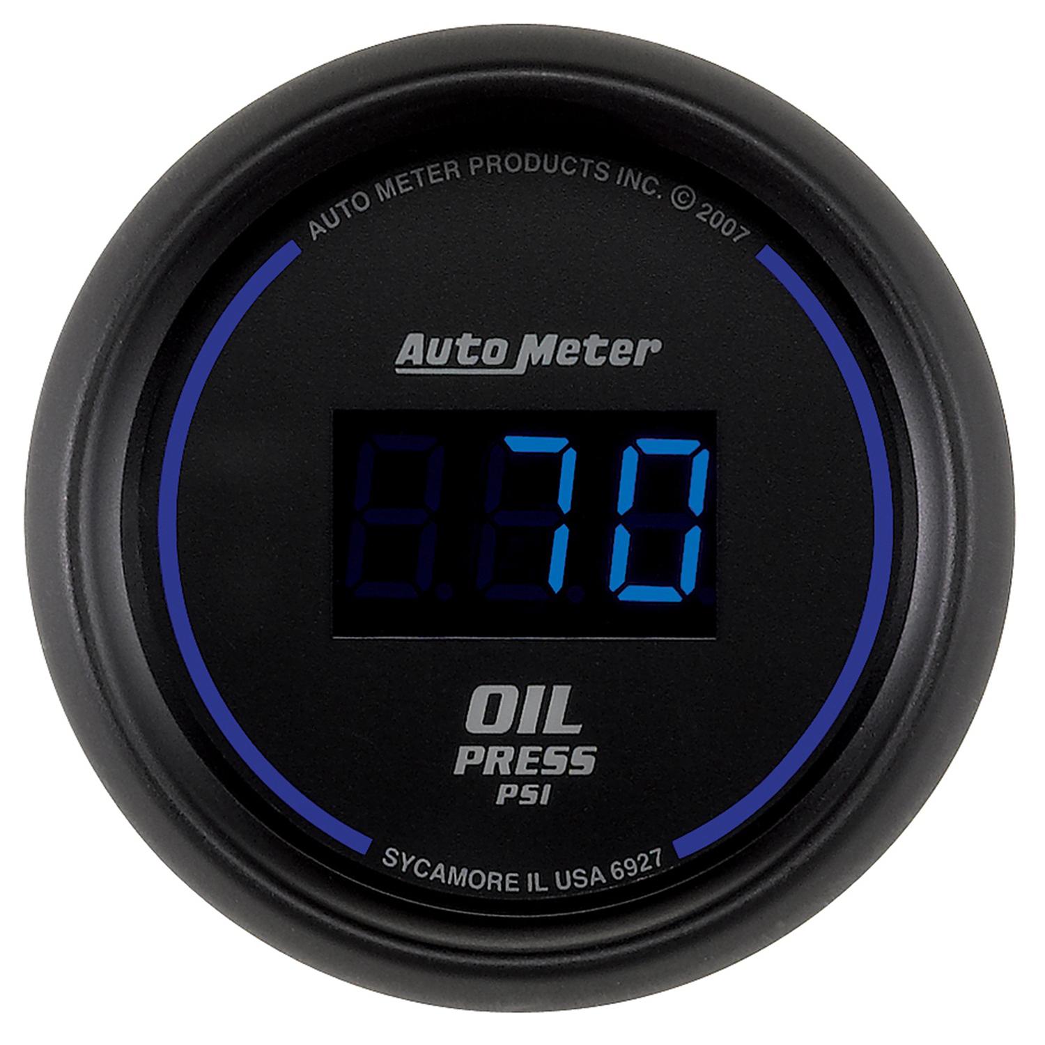 Autometer Cobalt Digital Series 0-100psi Oil Pressure Gauge