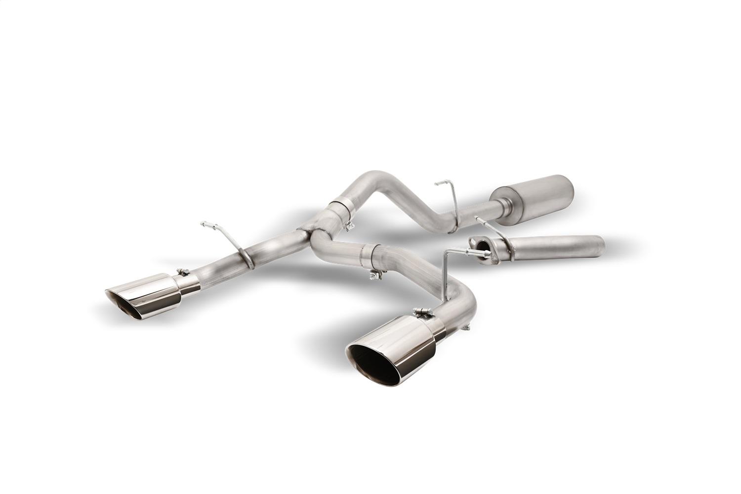 Gibson Exhaust Cat-Back Dual Split Exhaust System; Stainless (2021-2025 Ford Bronco) - 69551