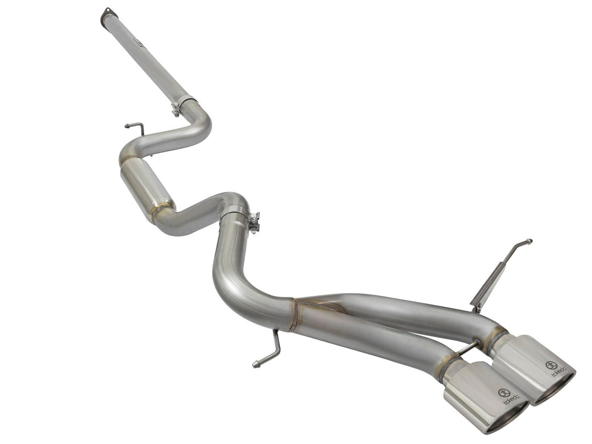 AFE Takeda 3 IN 304 Stainless Steel Cat-Back Exhaust System w/Polished Tip (2013-2018 Focus) - 49-33083-P