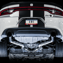 AWE Track Edition Exhaust - Diamond Black Tips (2015-2020 Dodge Charger 5.7L) - 3015-33134