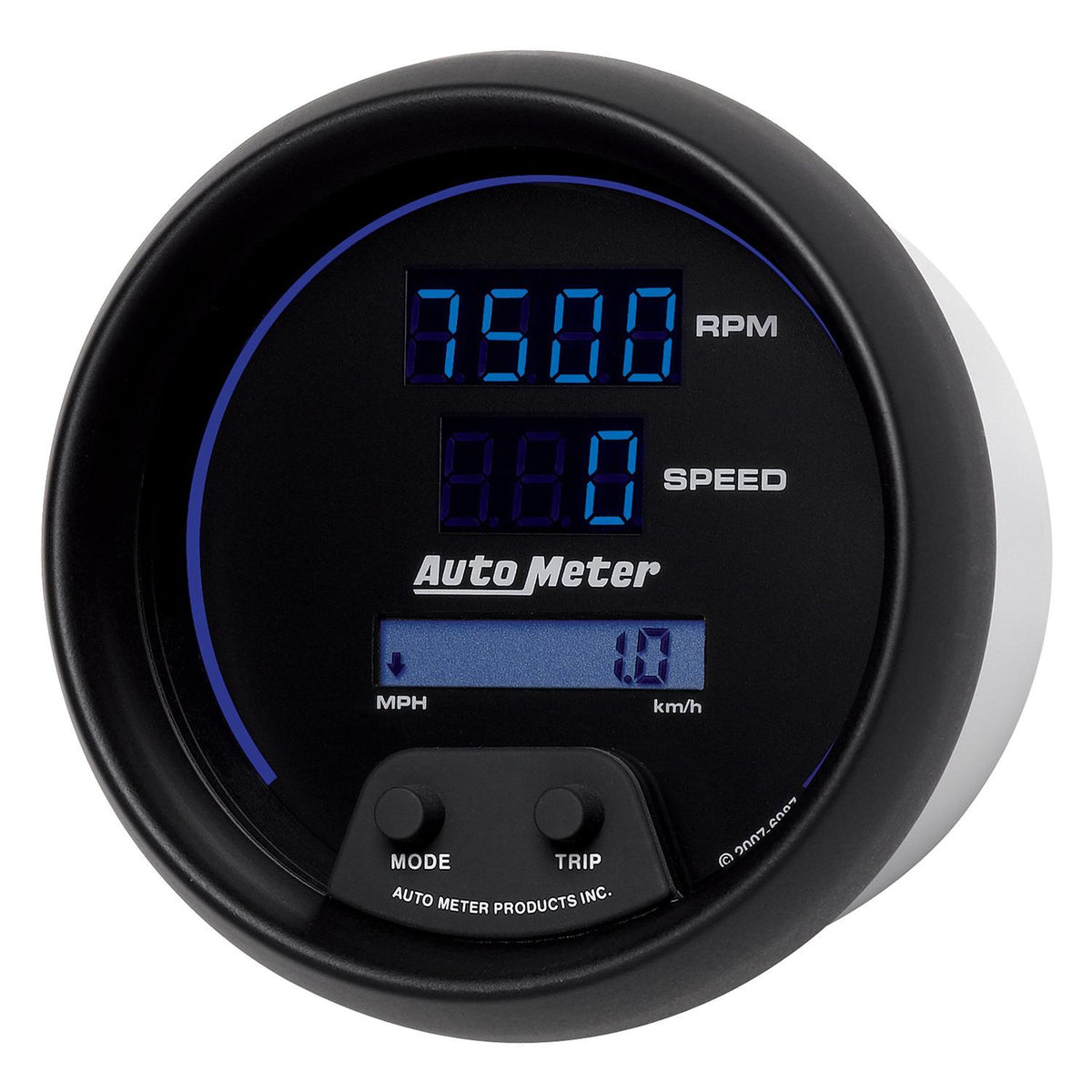 Auto Meter 3-3/8" TACHOMETER/SPEEDOMETER COMBO, 10K RPM/260 MPH/260 KM/H, COBALT DIGITAL - 6987