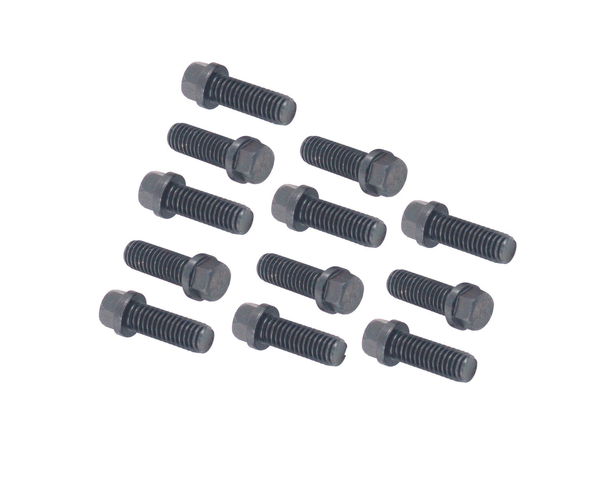 Mr. Gasket Header Bolts -3/8-16 x 1 Inch Hex Head - Black Oxide.  - 917