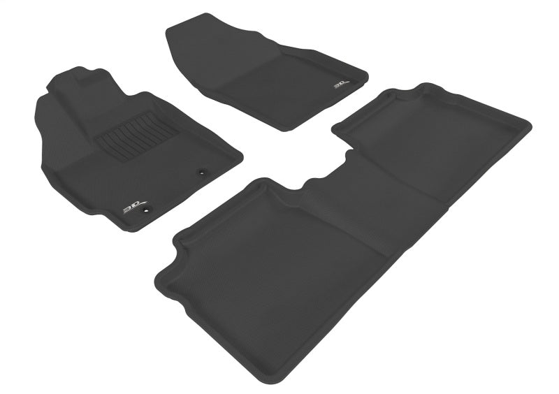 3D MAXpider 2012-2015 Toyota Prius Kagu 1st & 2nd Row Floormats - Black