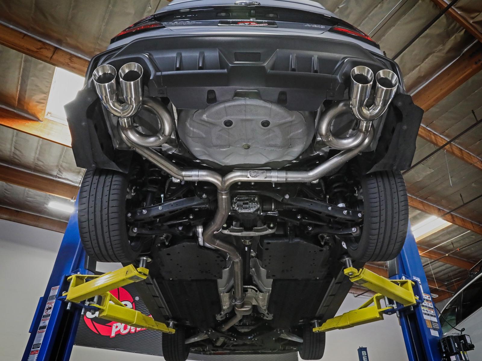 AFE Takeda 3 IN to 2-1/2 IN 304 Stainless Steel Cat-Back Exhaust System w/Polish Tip Subaru WRX 22-23 H4-2.4L (t) - 49-36809-P