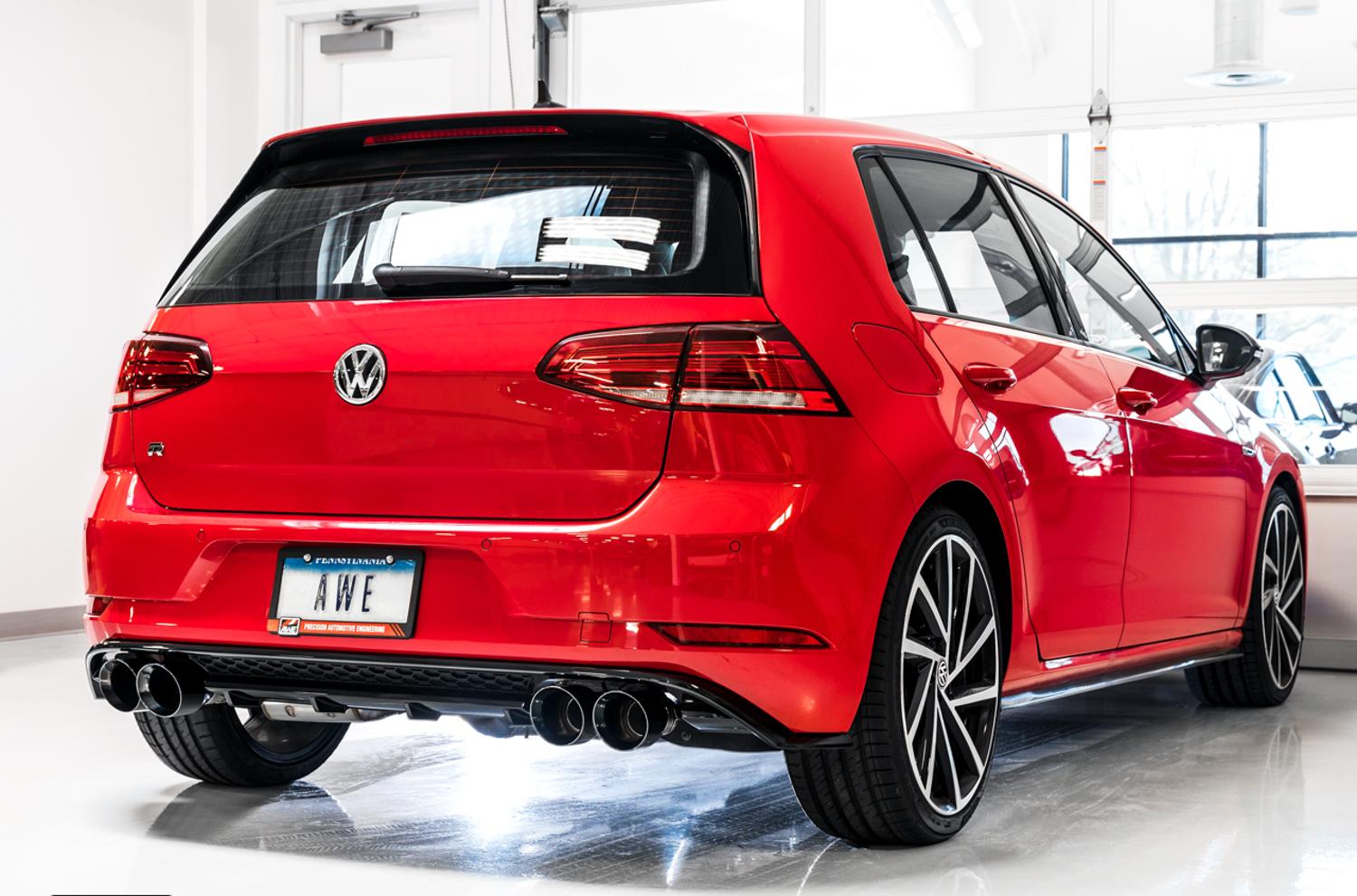AWE SwitchPath™ Exhaust for MK7.5 Golf R - Diamond Black Tips, 102mm - 3025-43070
