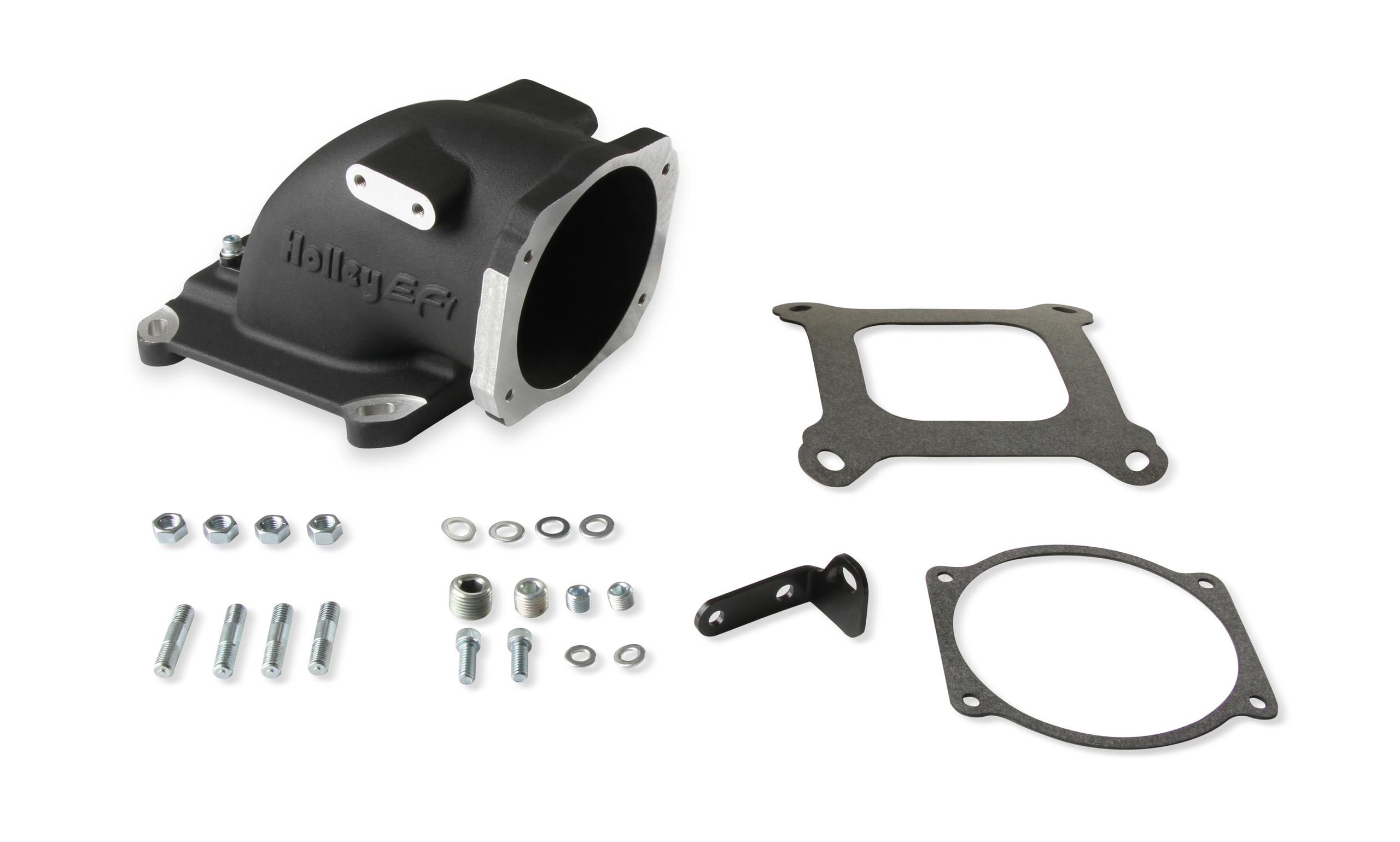 Holley Efi 300-240BK Intake Elbow, Gm Ls Throttle 4150, Black
