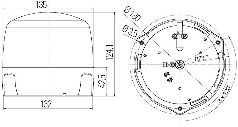 Hella Led Lamp 12/24V Amber Fix Mounting 2Rl