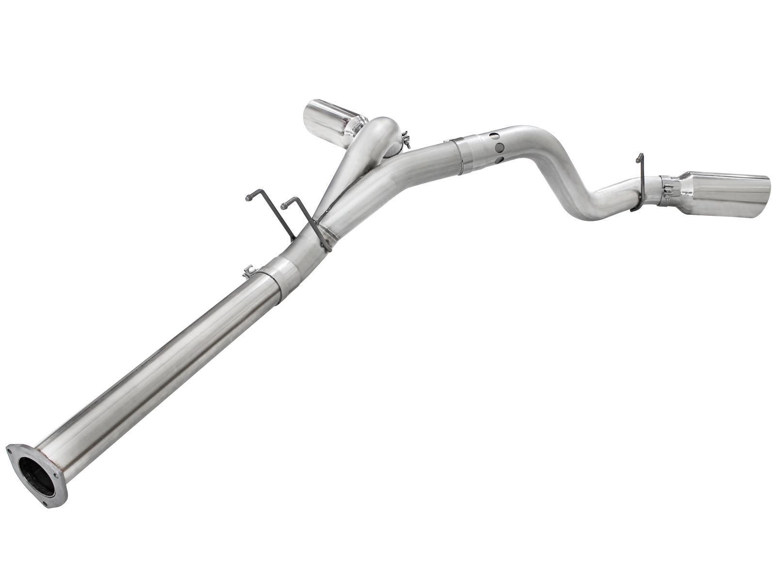 AFE ATLAS 4 IN Aluminized Steel DPF-Back Exhaust System w/Polished Tip (2011-2014 F-250 Super Duty, F-350 Super Duty) - 49-03065-P