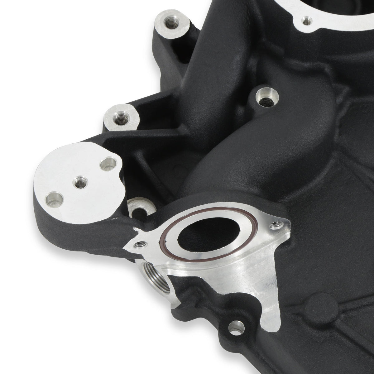Holley Timing Cover - Water Pump Manifold - Black - 97-418