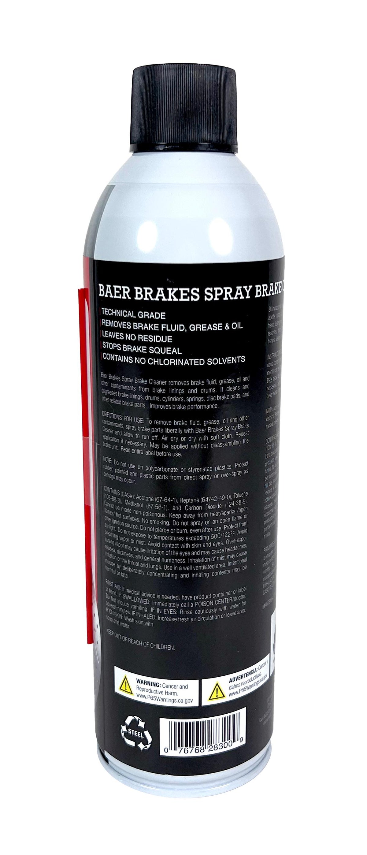 Baer Spray Brake Cleaner Non-Chlorinated, Technical Grade, 13oz (369g) Can - 6110028
