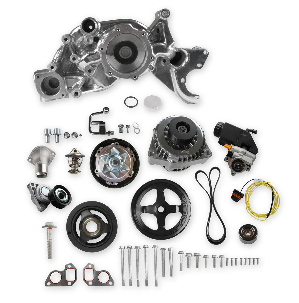 Holley Mid-Mount Race Accessory System- Polished Finish.  - 20-186P