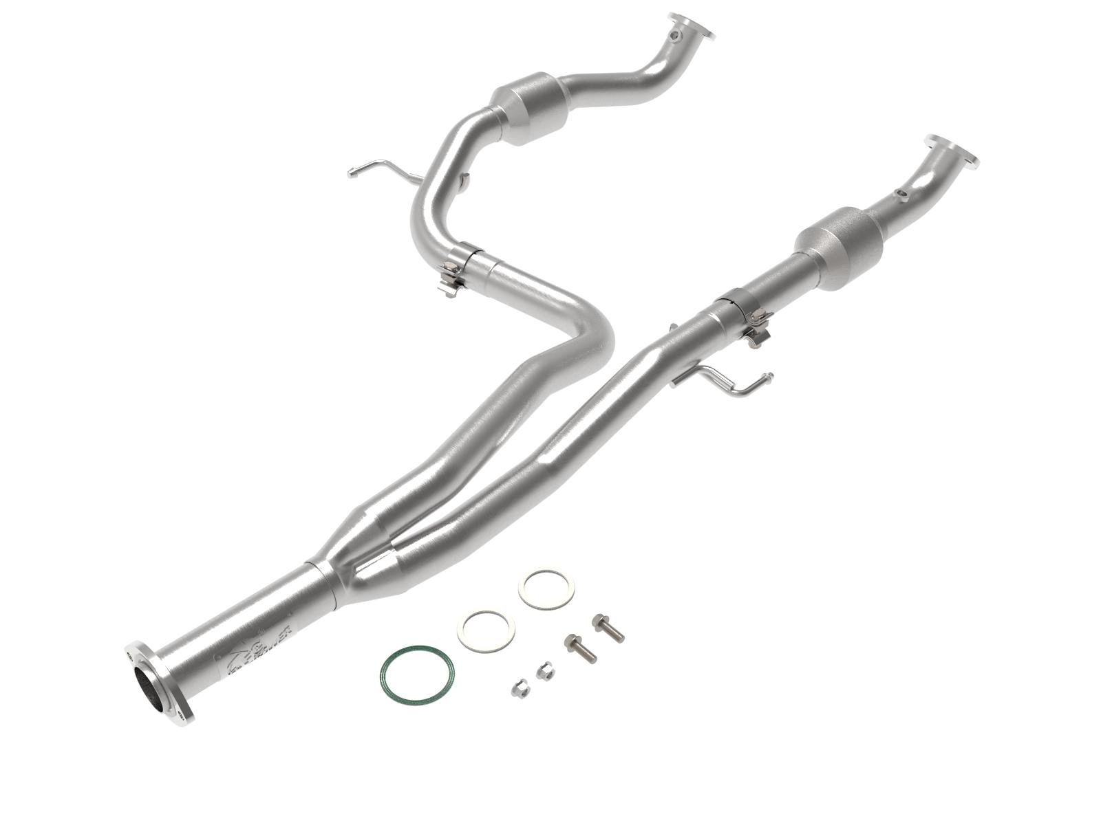 AFE Twisted Steel 2-1/4 IN to 2-1/2 IN 409 Stainless Steel Street Series Y-Pipe (Toyota Tacoma 16-20 V6-3.5L) - 48-46013-RC