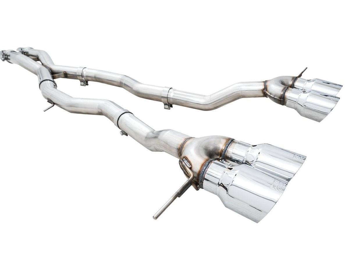 AWE Track Edition Catback Exhaust - Chrome Silver Tips (2021+ BMW G8X M3 / M4) - 3020-43482