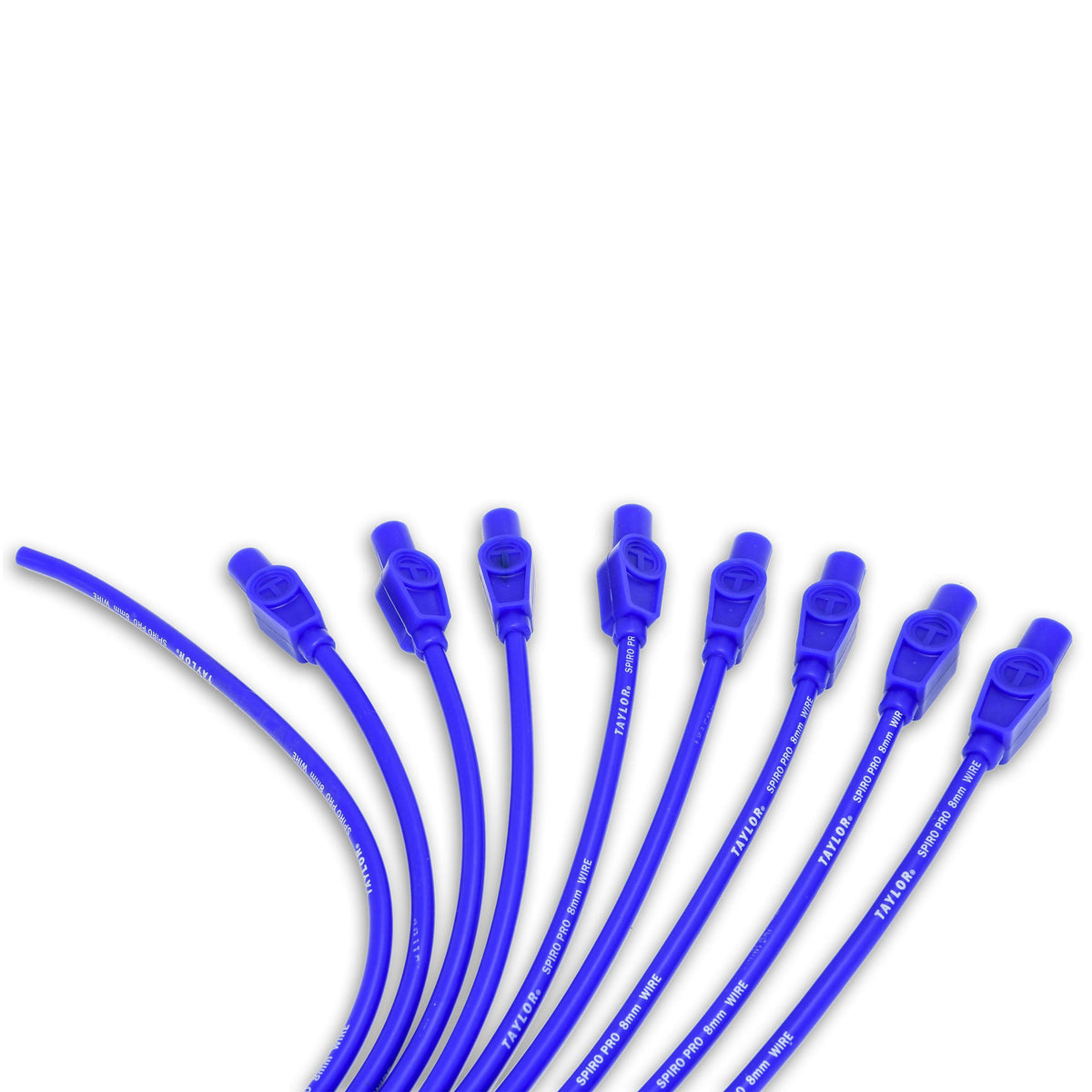 TAYLOR CABLE 8mm Spiro-Pro univ 8 cyl 180 blue Spark Plug Wires - 73655