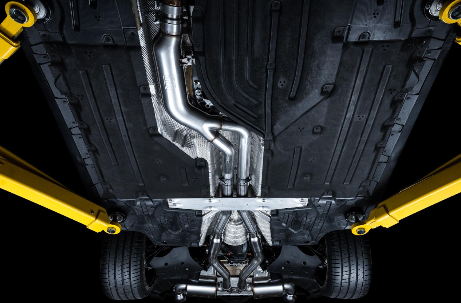 AWE Resonated Touring Edition for A90 Supra - 5" Chrome Tips - 3015-32118