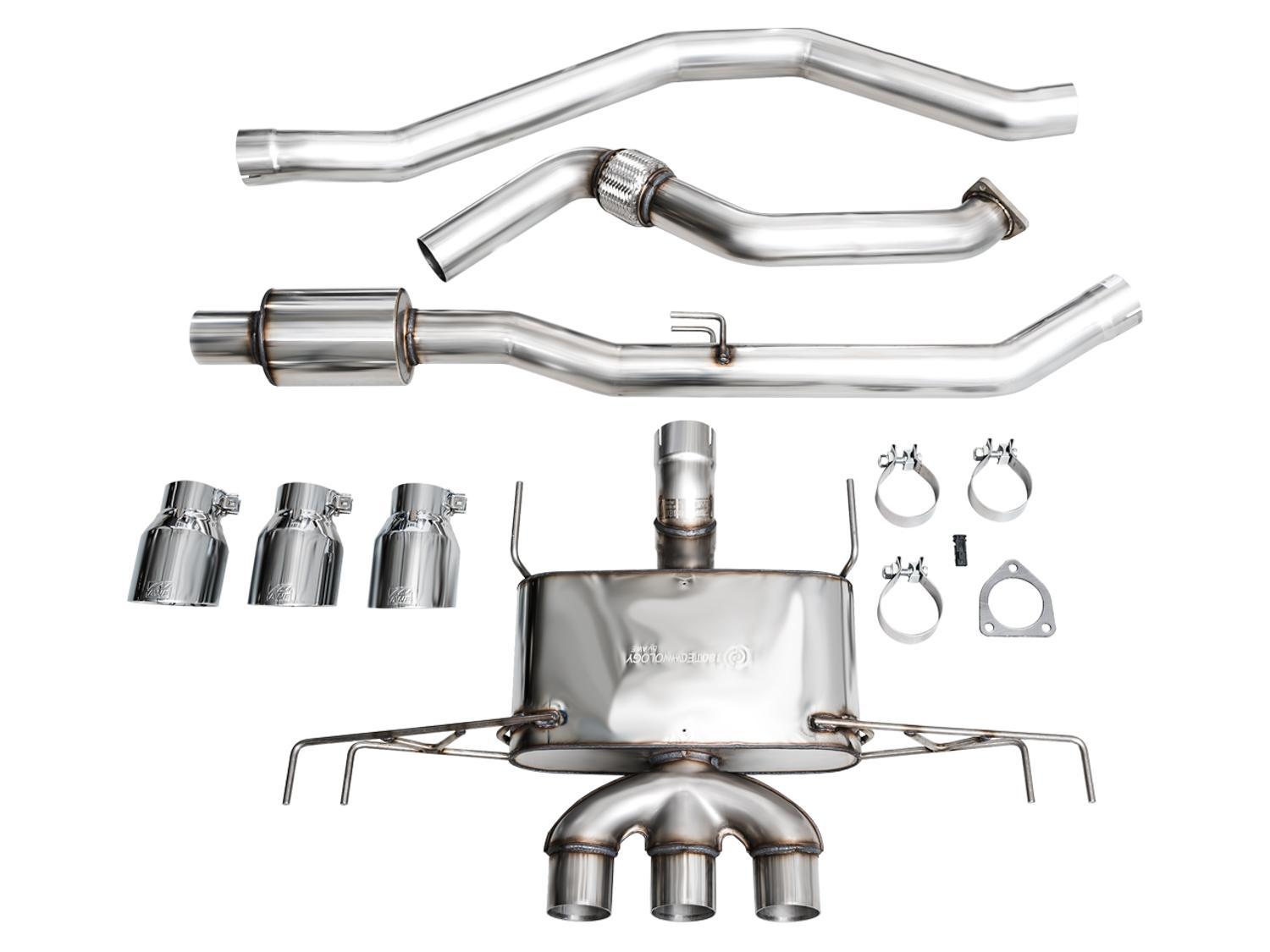 AWE Touring Edition for FL5 CTR - Triple Chrome Tips - 3015-52287