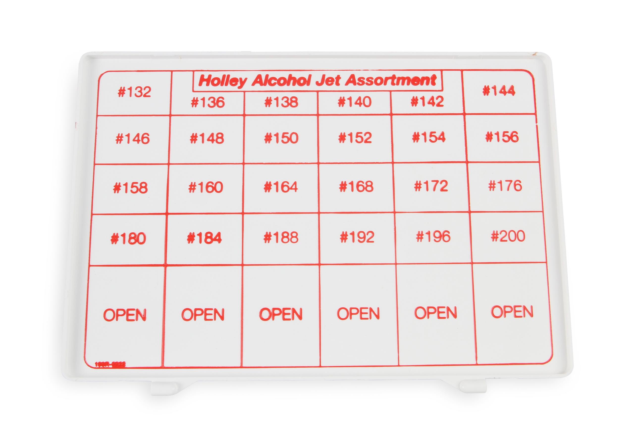 Holley Alcohol Jet Kit.  - 36-201