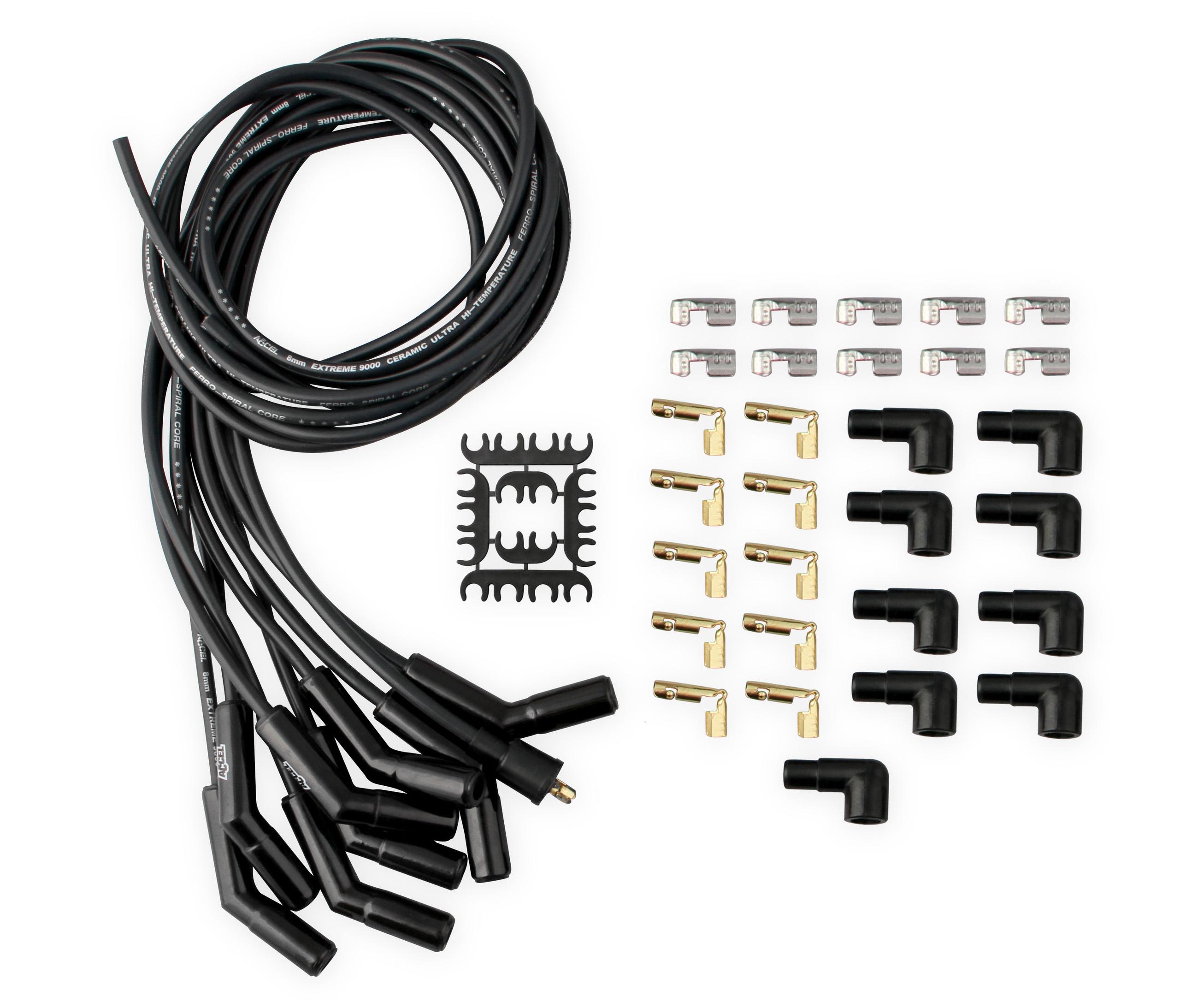 Accel Uni Ceramic 135 Boots Wire Kit - Black () - 9002Ck