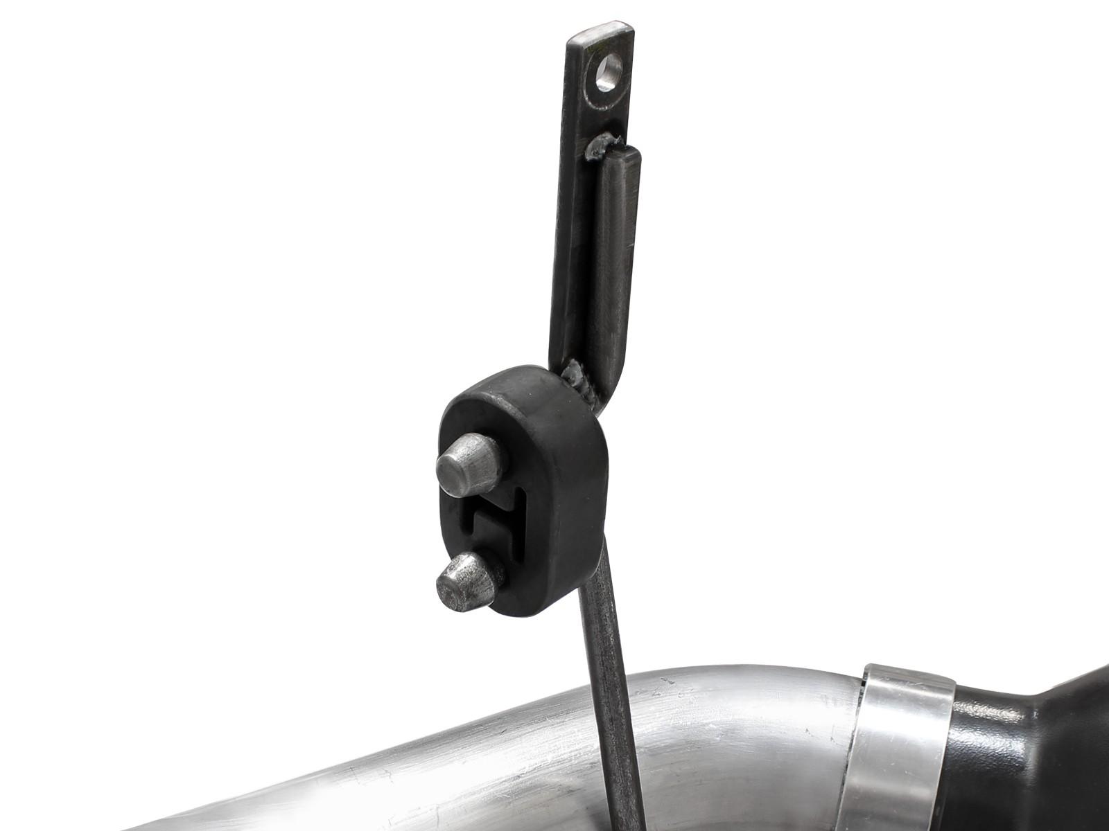 AFE Large Bore-HD 4 IN 409 Stainless Steel DPF-Back Exhaust System w/Black Tip (Ford Diesel Trucks 15-16 V8-6.7L (td)) - 49-43122-B