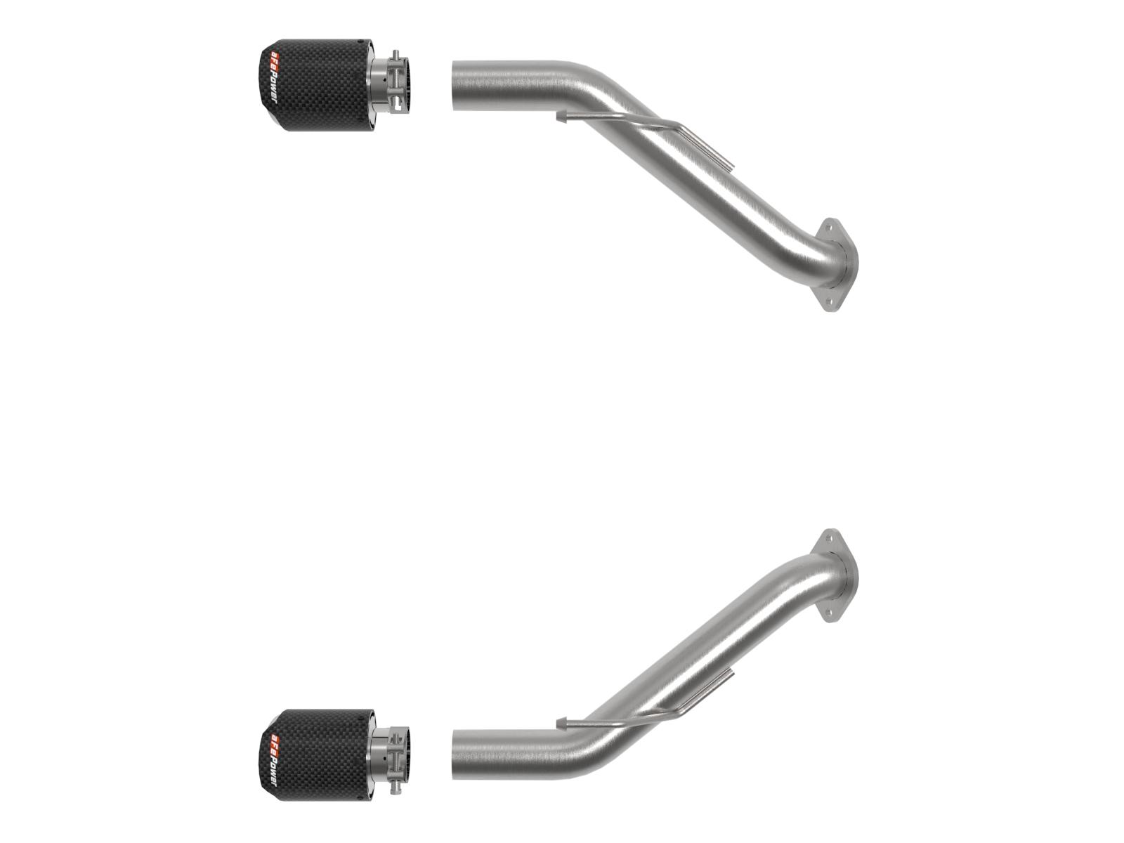 AFE Takeda 2-1/2 IN 304 Stainless Steel Axle-Back Exhaust System w/ Carbon Fiber Tip Nissan Z 2023 V6-3.0L (tt) (49-36137-C) - 49-36137-C
