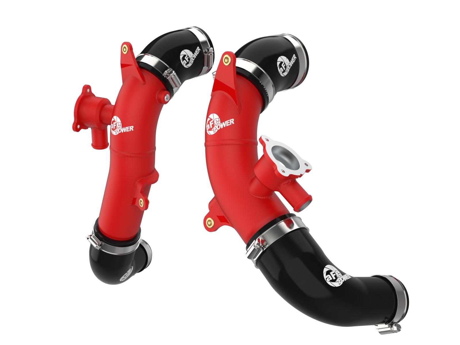 aFe BladeRunner 2.5" Aluminum Hot Charge Pipe - Red (2022 Toyota Land Cruiser (J300) V6-3.5L) - 46-20558-R