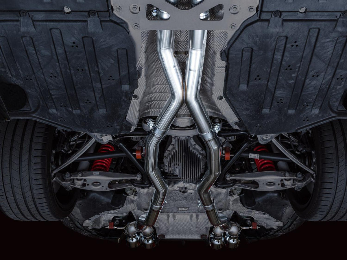 AWE Track Edition Catback Exhaust - Chrome Silver Tips (2021+ BMW G8X M3 / M4) - 3020-43482