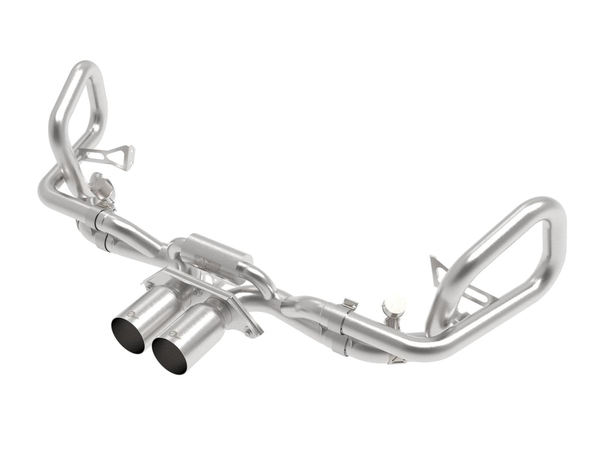 aFe MACH Force-XP 2.5" to 2" 304 Stainless Steel Cat-Back Exhaust System - Brushed Tips (2014-2019 Porsche 911 GT3) - 49-36450-H