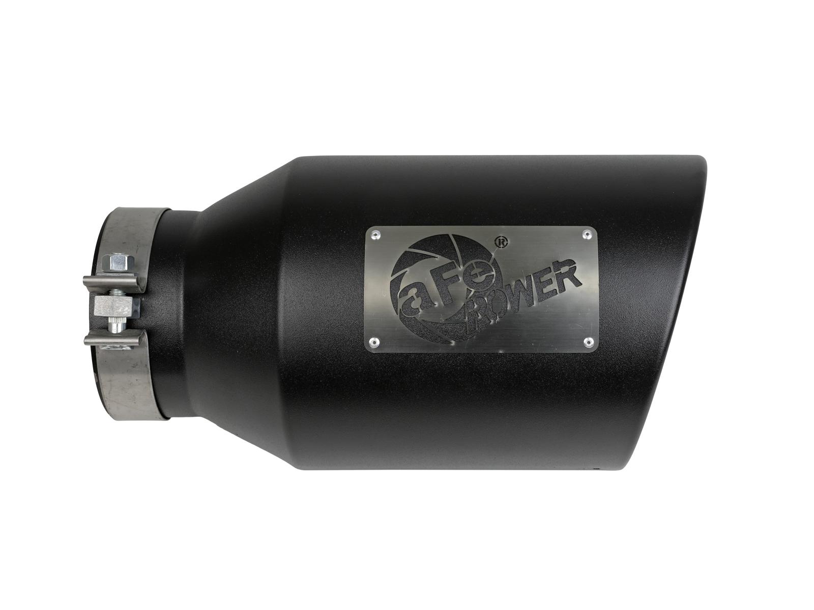 AFE MACH Force-Xp 409 Stainless Steel Clamp-on Exhaust Tip Black (5 IN Inlet x 8 IN Outlet x 15 IN L) - 49T50801-B15