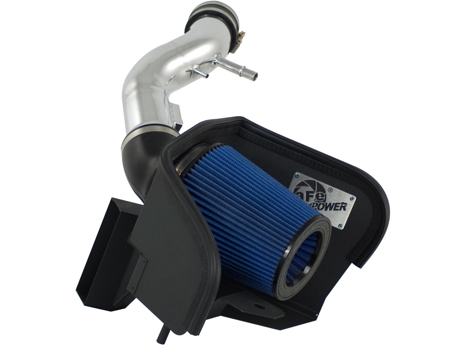 AFE Magnum FORCE Stage-2 Cold Air Intake System w/ Pro 5R Media Polished (2011-2014 Mustang) - 54-12102-P