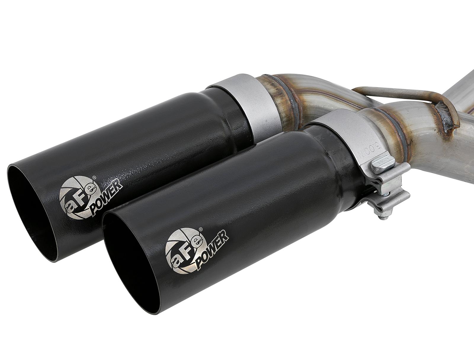 AFE Rebel Series 3 IN to 2-1/2 IN 409 Stainless Steel Cat-Back Exhaust w/ Black Tip (2011-2014 F-150) - 49-43078-B
