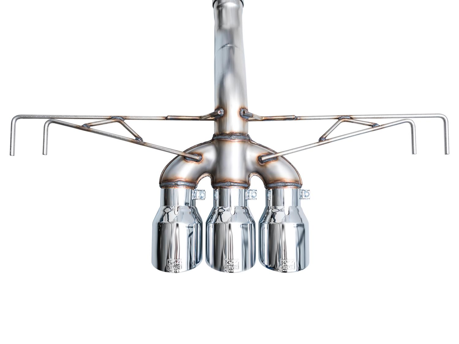 AWE Track Edition for FL5 CTR - Triple Chrome Tips - 3020-52287