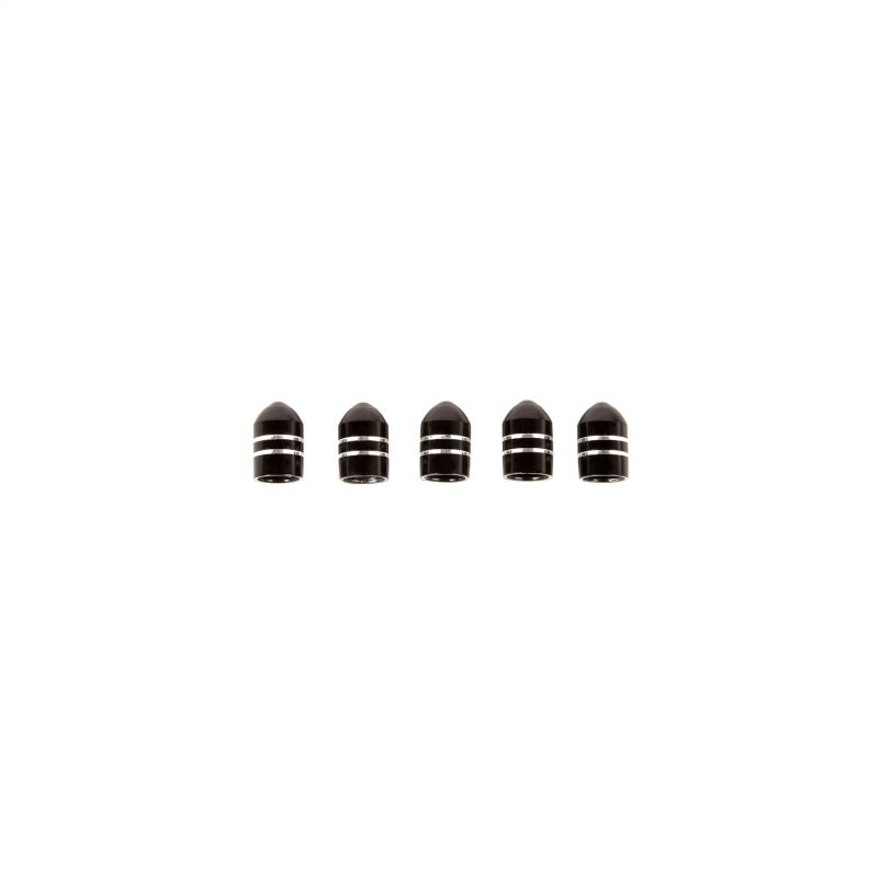 Rugged Ridge Tire Valve Stem Cap 5 Piece Aluminum Black - 16715.26