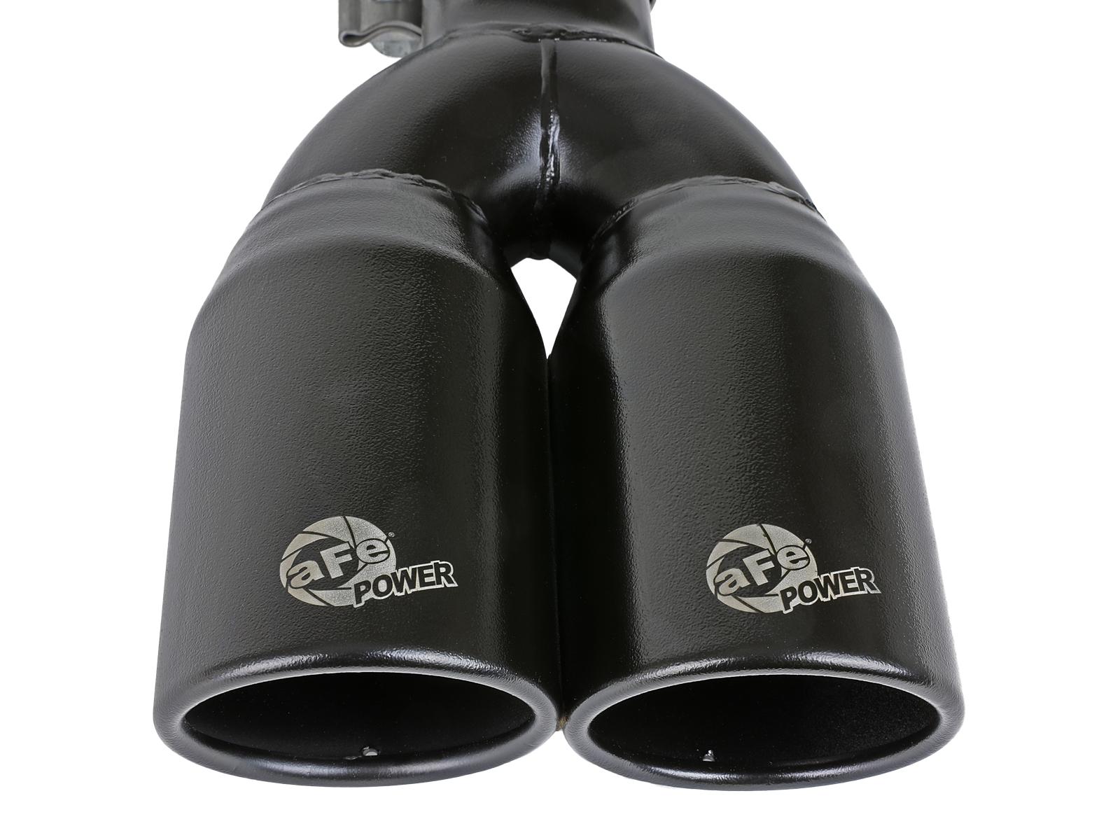 AFE MACH Force-Xp 409 Stainless Steel Clamp-on Exhaust Tip Black (2-1/2 IN Inlet x 3-1/2 IN Outlet X 12 IN L) - 49T25374-B12