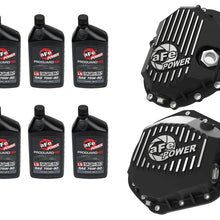 AFE Front & Rear Diff GUARD Package w/ Oil (2011-2019 Chevrolet, GMC Fitments) - 46-7707AB