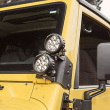 Rugged Ridge Light Kit Dual A-Pillar 3.5 Inch Round; 97-06 Jeep Wrangler Tj/Lj - 11232.37