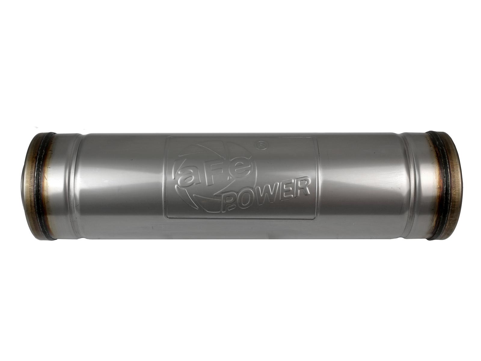 AFE MACH Force-Xp 304 Stainless Steel Muffler (2-1/2 IN ID Center/Center x 5 IN Dia. x 18 IN L - Round Body) - 49M30048