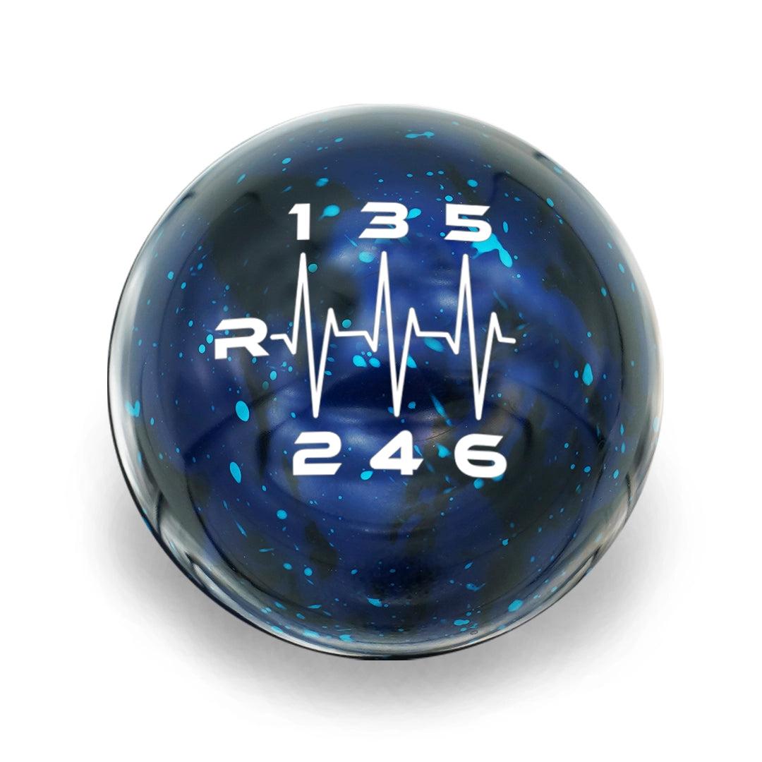 Billetworkz Cosmic Space Weighted Shift Knob - Heartbeat Engraving - Manual Transmission (2015-2025 Mustang)