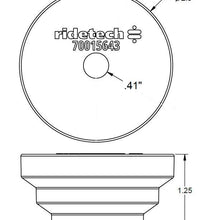 Ridetech Bump Stop Embedded Washer Rubber 1.25 In. Height - 70015643