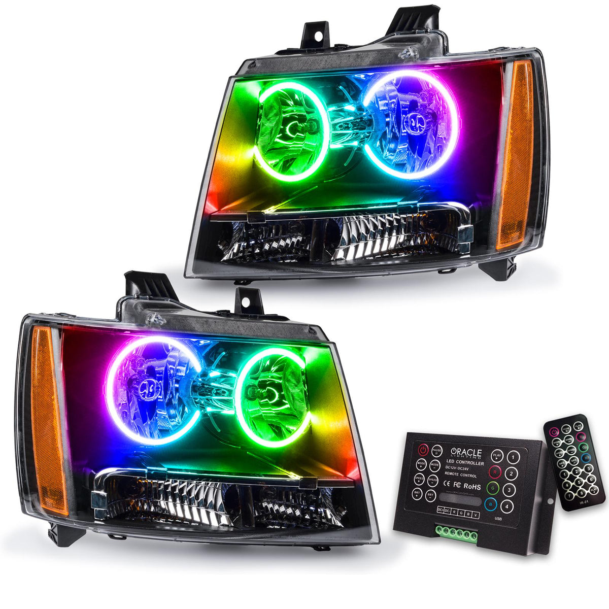 Oracle Lighting Smd Pre-Assembled Headlights, Colorshift 2.0 (2007-2014 Suburban, Suburban 1500, Suburban 2500) - 7008-333