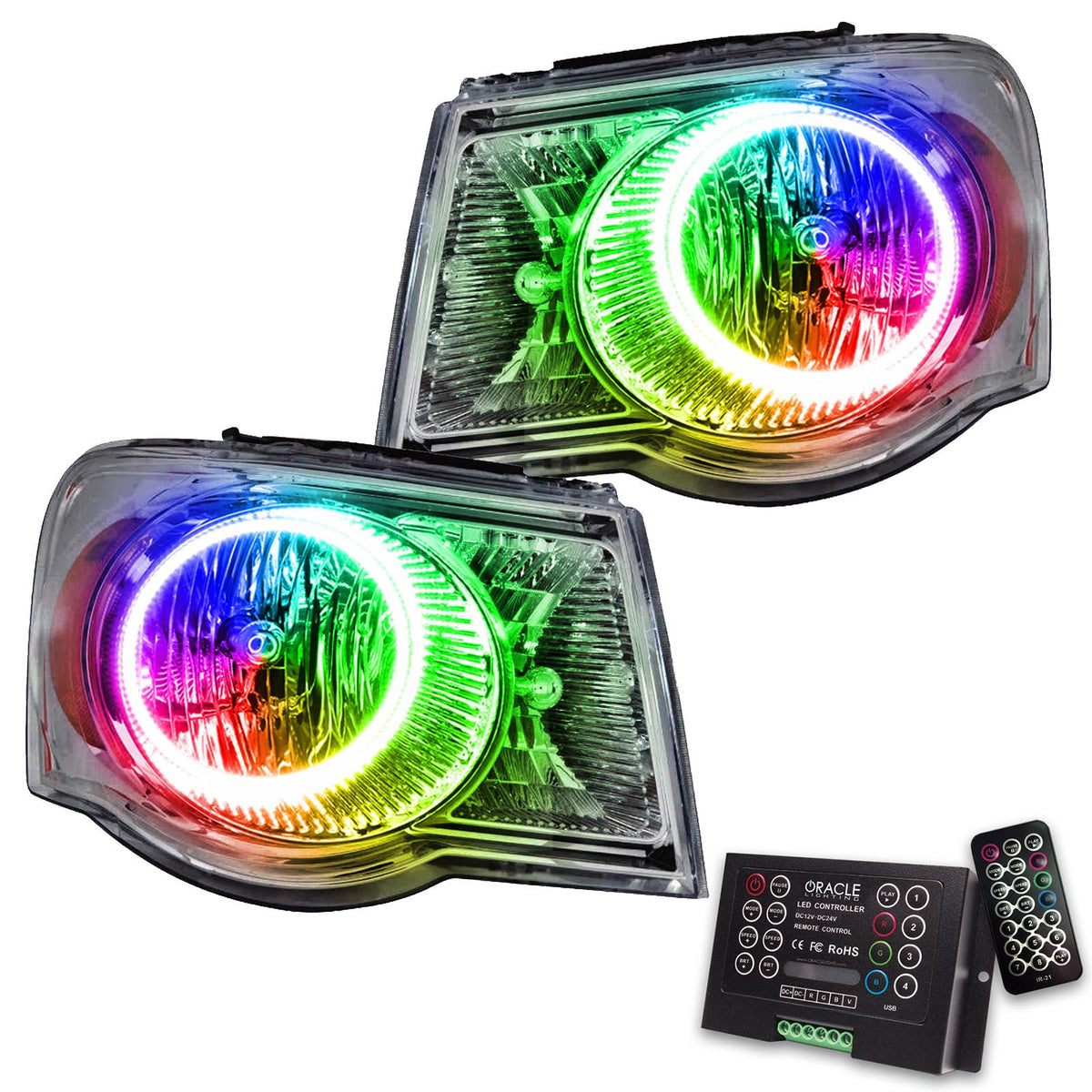 Oracle Lighting Smd Pre-Assembled Headlights, Colorshift 2.0 (2007-2009 Aspen) - 7012-333