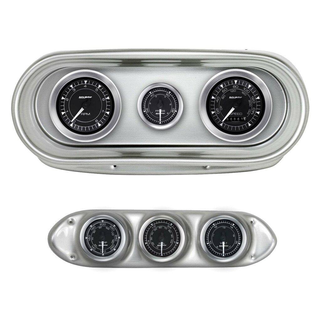 Auto Meter 6 GAUGE DIRECT-FIT DASH KIT, NOVA 62-65, CHRONO - 7014-CH