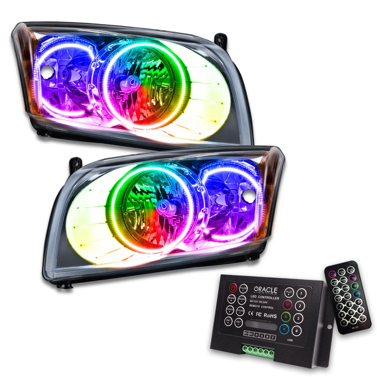 Oracle Lighting Smd Pre-Assembled Headlights, Colorshift 2.0 (2007-2012 Caliber) - 7018-333