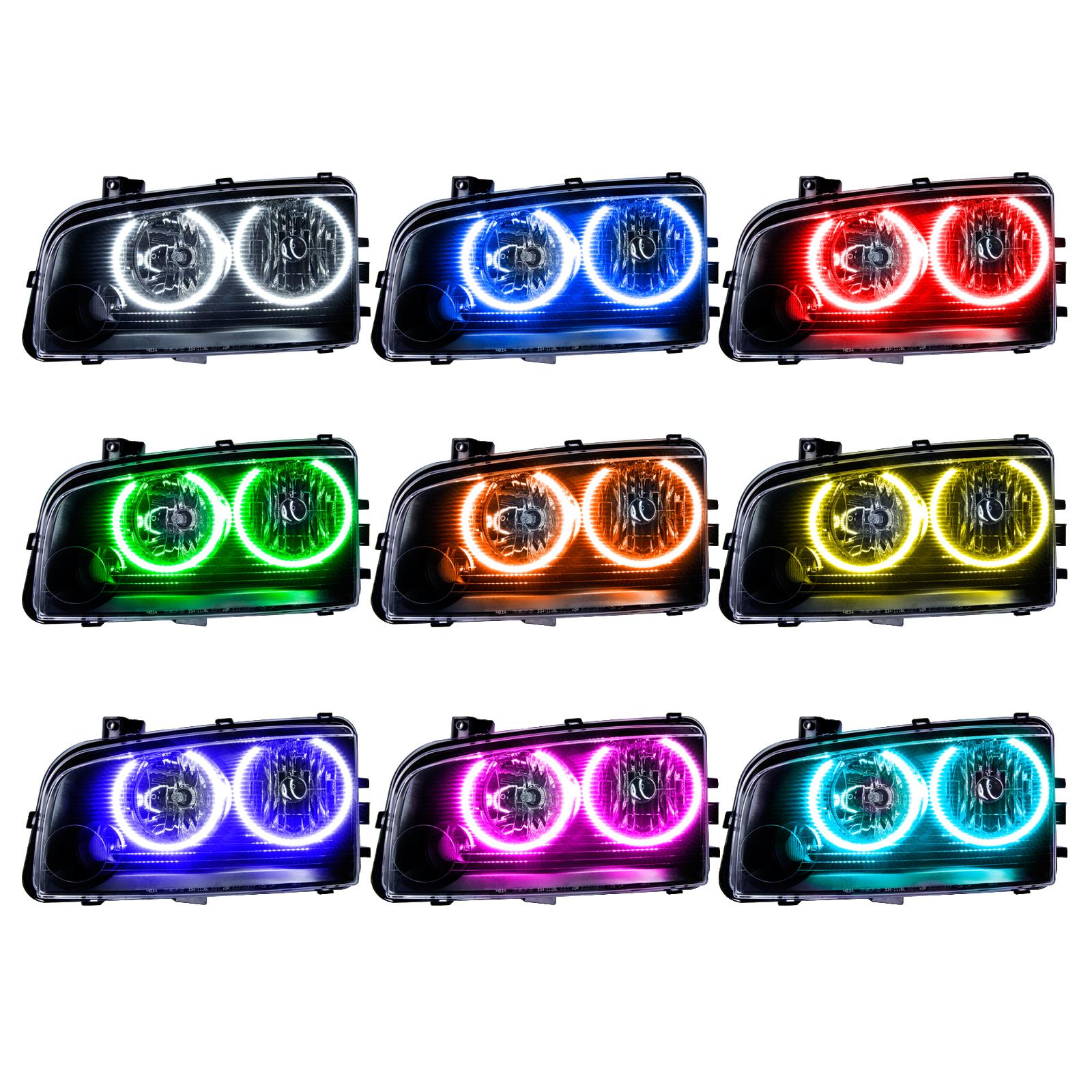 Oracle Lighting Smd Pre-Assembled Headlights, Non-Hid, Colorshift - Simple (2006-2010 Charger) - 7022-504